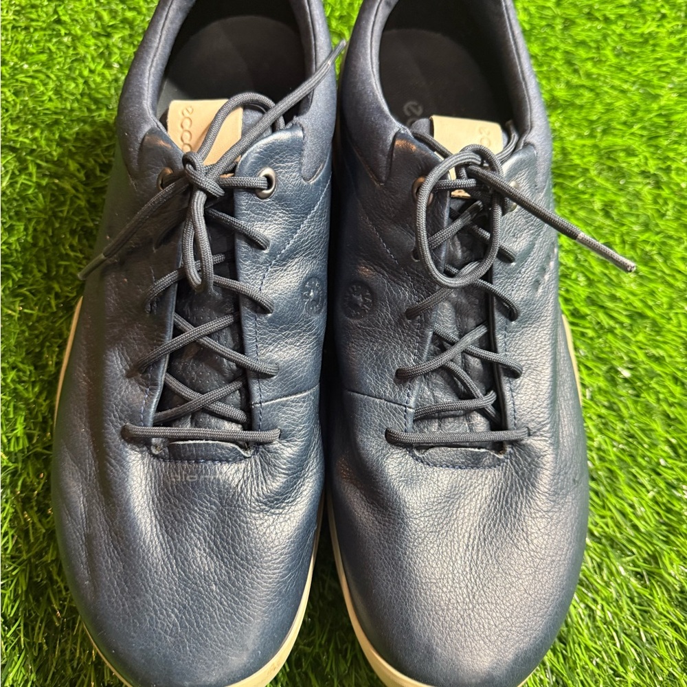 Ecco Men’s Navy golf Shoe Yak Leather size 12